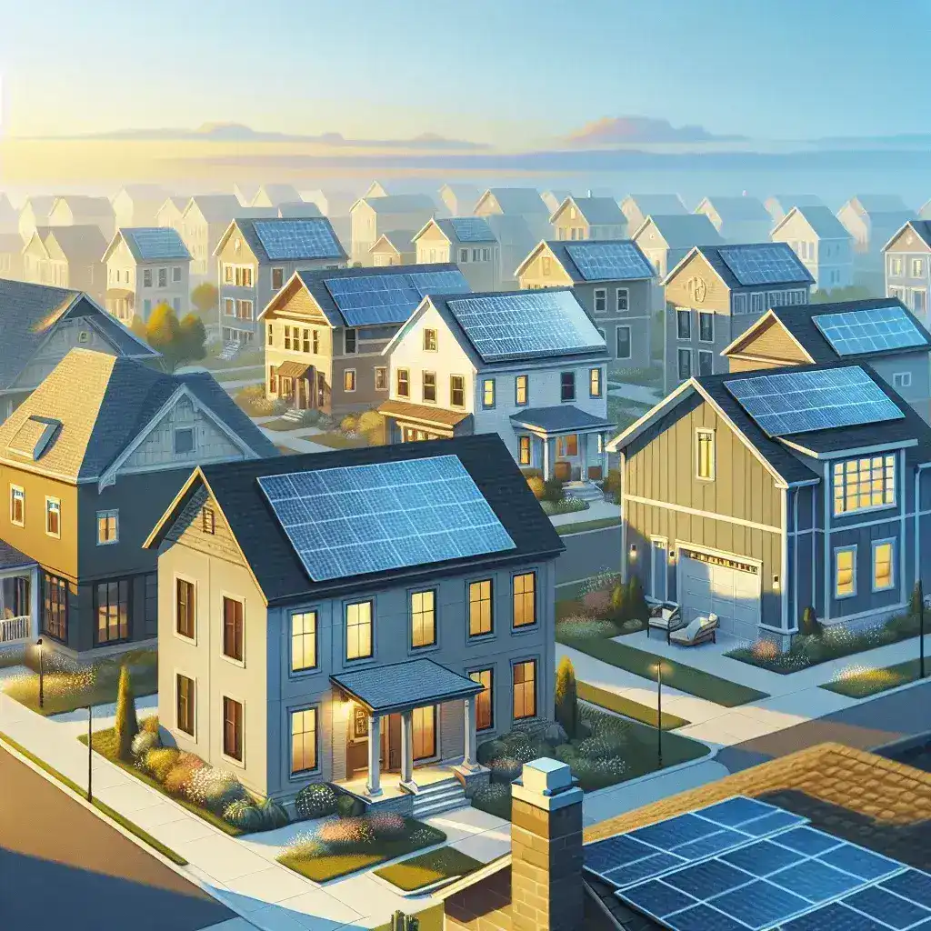 "Tesla solar roof installation on a modern home in the Midwest, showcasing sleek solar tiles and innovative energy solutions."