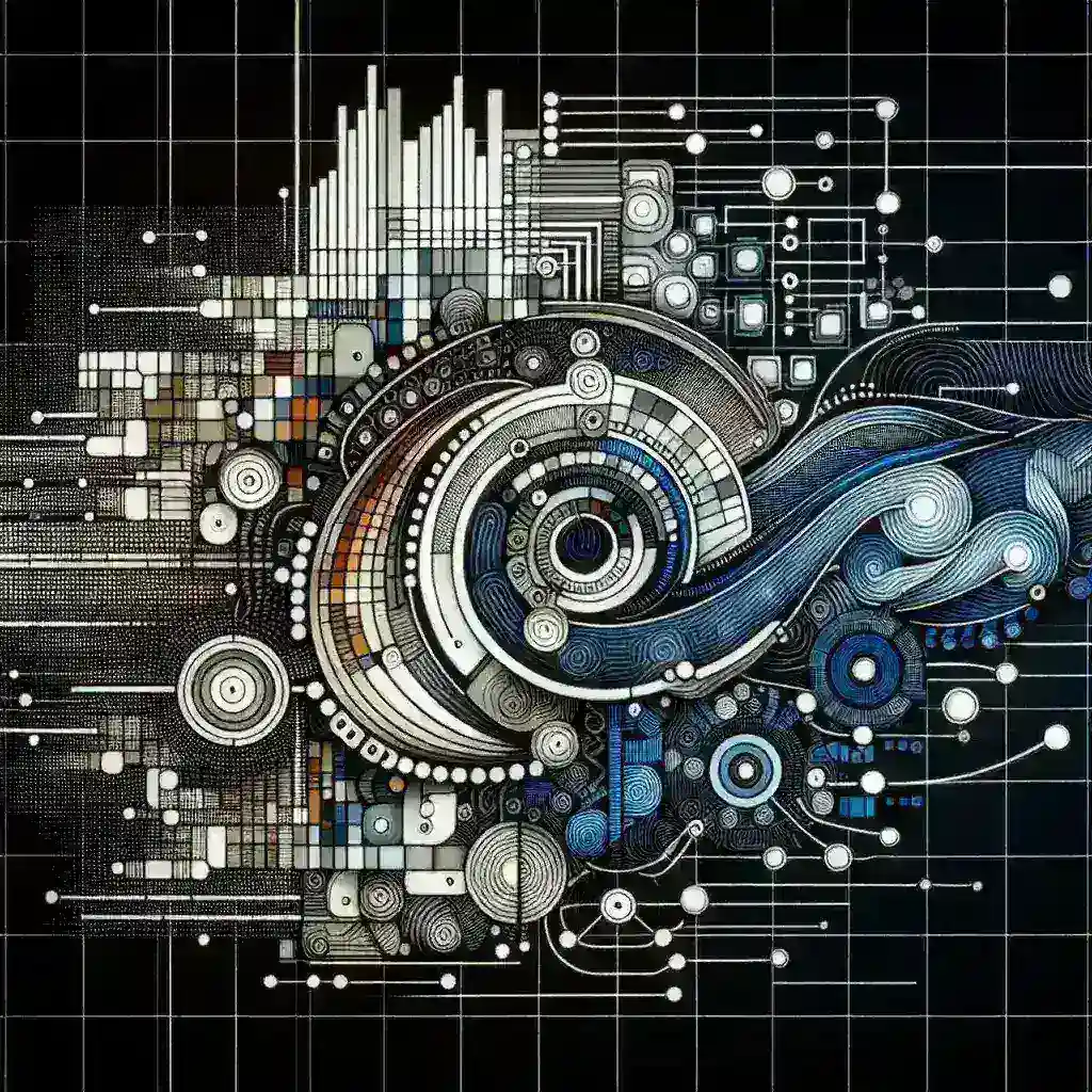 "AI for Content Planning: Visualization of AI algorithms analyzing data for enhanced digital strategy and content optimization."